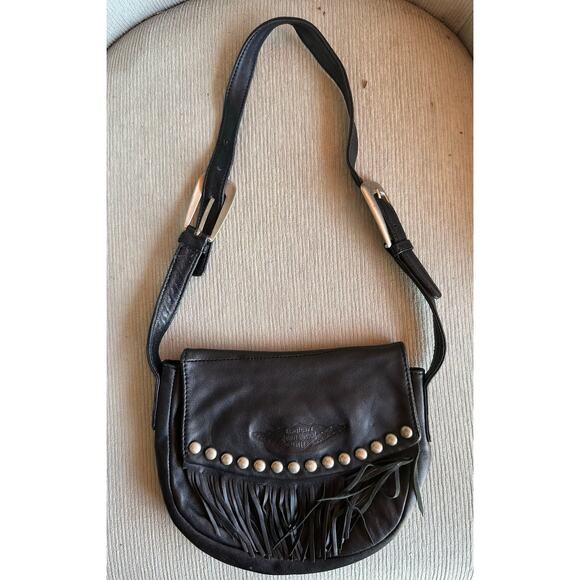 Harley Davidson leather fringe purse - Picture 1 of 6